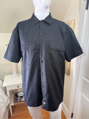 Men's Short-Sleeve Work Shirt - Black